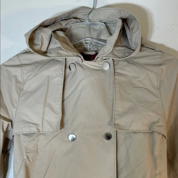Zara Double Breasted Trench Coat with Detachable Hood. Girl’s 11/12. NWT. - Picture 2 of 14